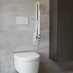 Homecare Toiletbeugel Opklapbaar met Steunvoet – Verstelbare Toiletsteun - Wit - Afbeelding 6