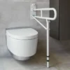 Homecare Toiletbeugel Opklapbaar met Steunvoet – Verstelbare Toiletsteun - Wit