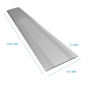 Drempelvervanger 3 x 125 x 1000 mm Aluminium