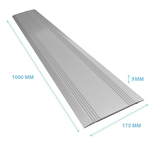 Drempelvervanger 3 x 175 x 1000 mm Aluminium