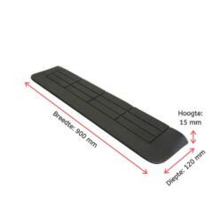 Drempelhulp Rubber 15x120x900 mm, 3-Zijdig Oprijdbaar - Afbeelding 3
