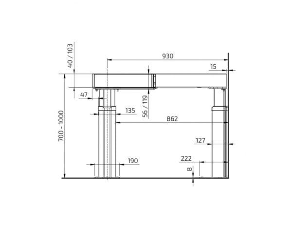 Baselift 6311 Corner - Vloer gemonteerd