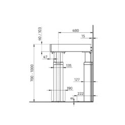Baselift Corner 6313 - Vloer gemonteerd - Afbeelding 7