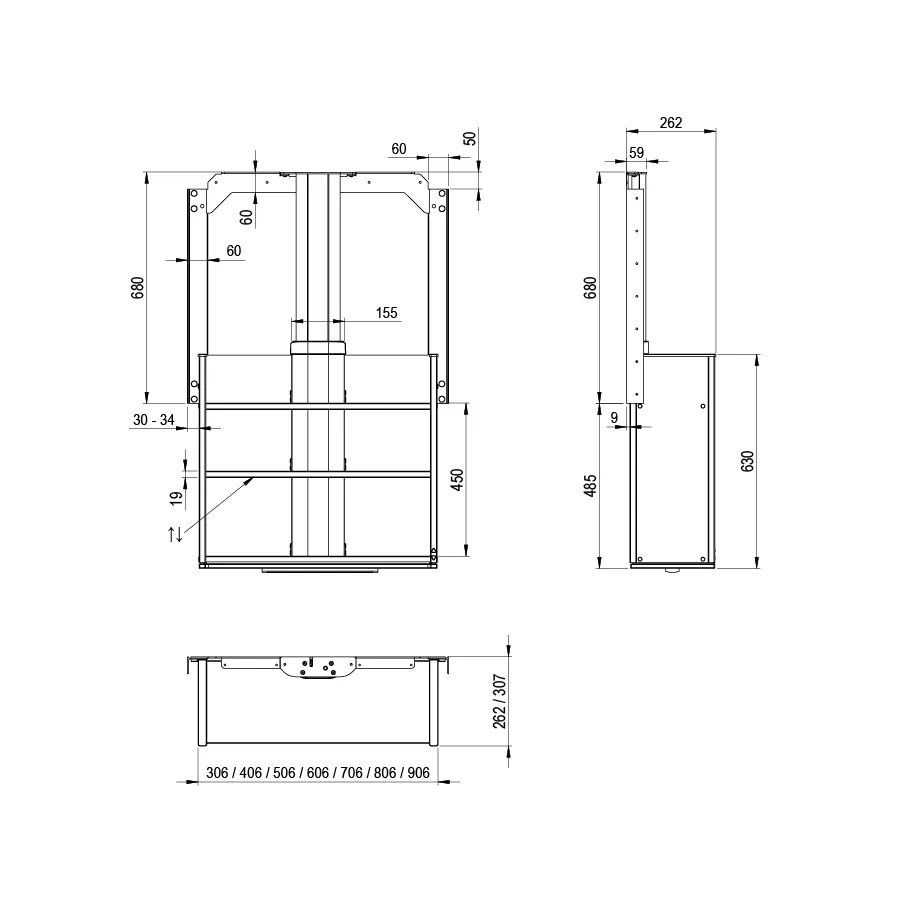 Verstelbare Bovenkastlift - Verti 840 - Afbeelding 6