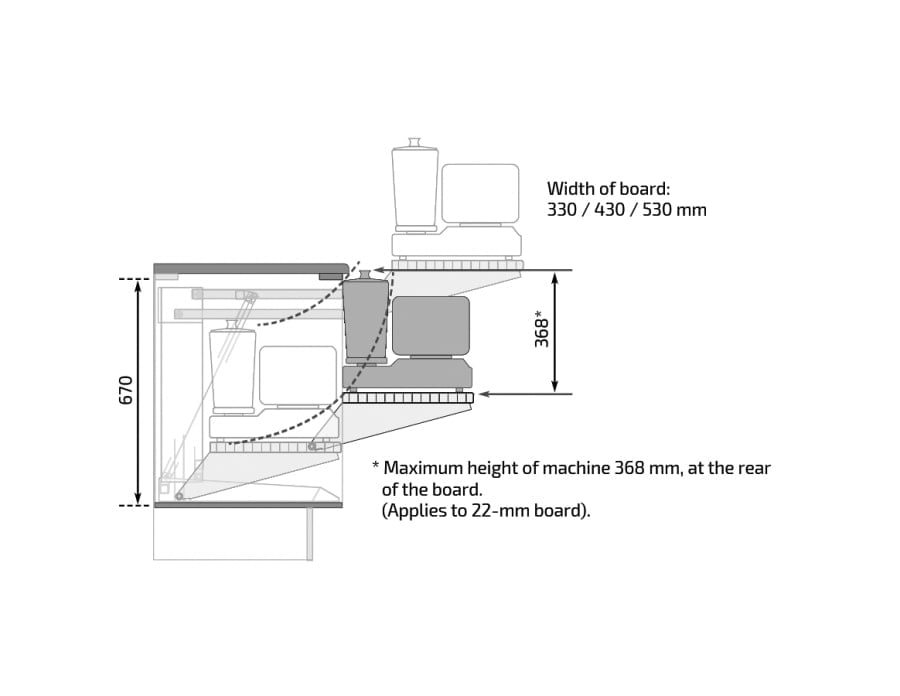 Unilift 870 - Lift voor keukenapparaten - Afbeelding 6