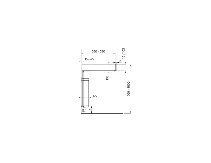 Manulift 6380 - Wand gemonteerd - handmatig - Afbeelding 5