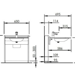 Basicline 415-15 - Elektrische wastafellift - Afbeelding 5