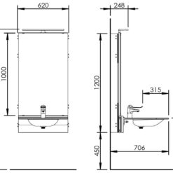 Basicline 433-15 - Elektrische wastafellift - Afbeelding 5