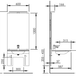 Basicline 401-15 - Handmatige wastafellift - Afbeelding 5