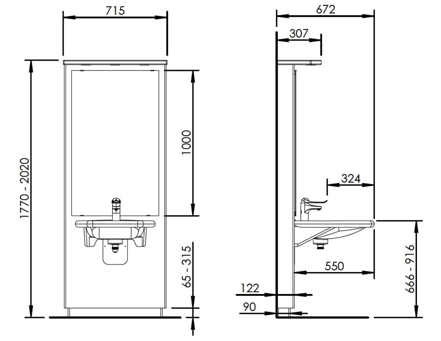 Designline 417-03 - Elektrische wastafellift - Afbeelding 8