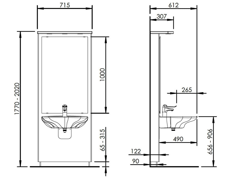Designline 417-01 - Elektrische wastafellift - Afbeelding 7