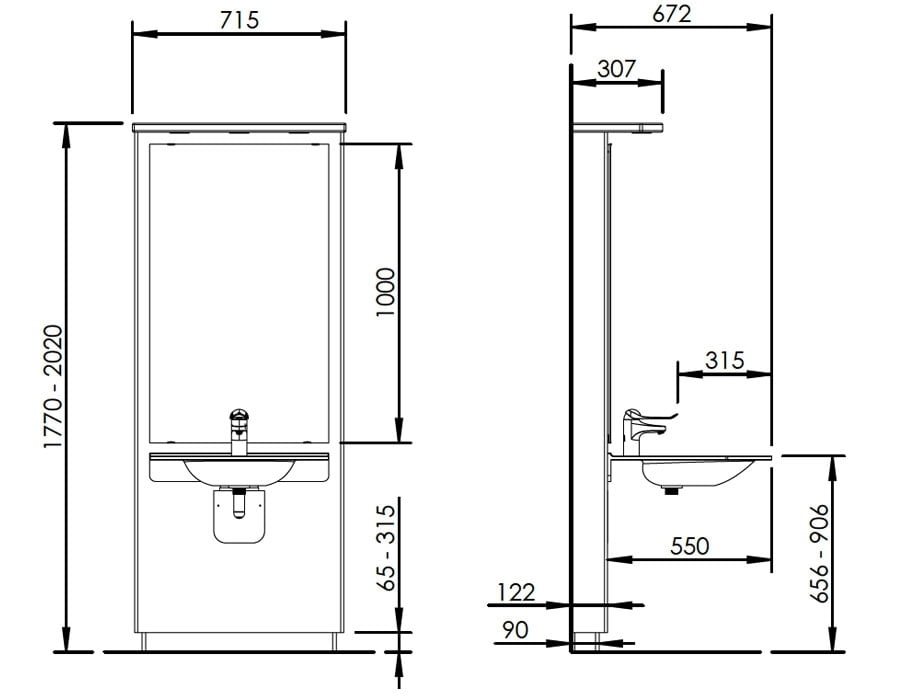 Designline 417-15 - Elektrische wastafellift - Afbeelding 5