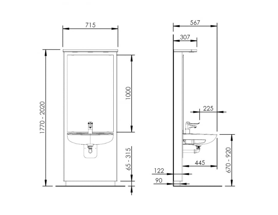 Designline 417-11 - Elektrische wastafellift - Afbeelding 8