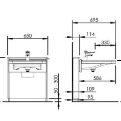 Basicline 415-10 - Elektrische wastafellift - Afbeelding 5