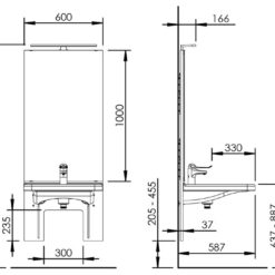 Basicline 401-10 - Handmatige wastafellift - Afbeelding 5