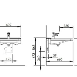 Basicline 406-10 – Handmatige wastafellift - Afbeelding 4