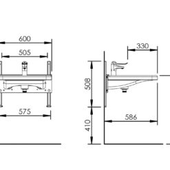 Basicline 403-10 – Handmatige wastafellift - Afbeelding 5