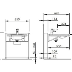 Basicline 415-03 - Elektrische wastafellift - Afbeelding 5