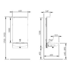 Basicline 433-11 - Elektrische wastafellift - Afbeelding 5