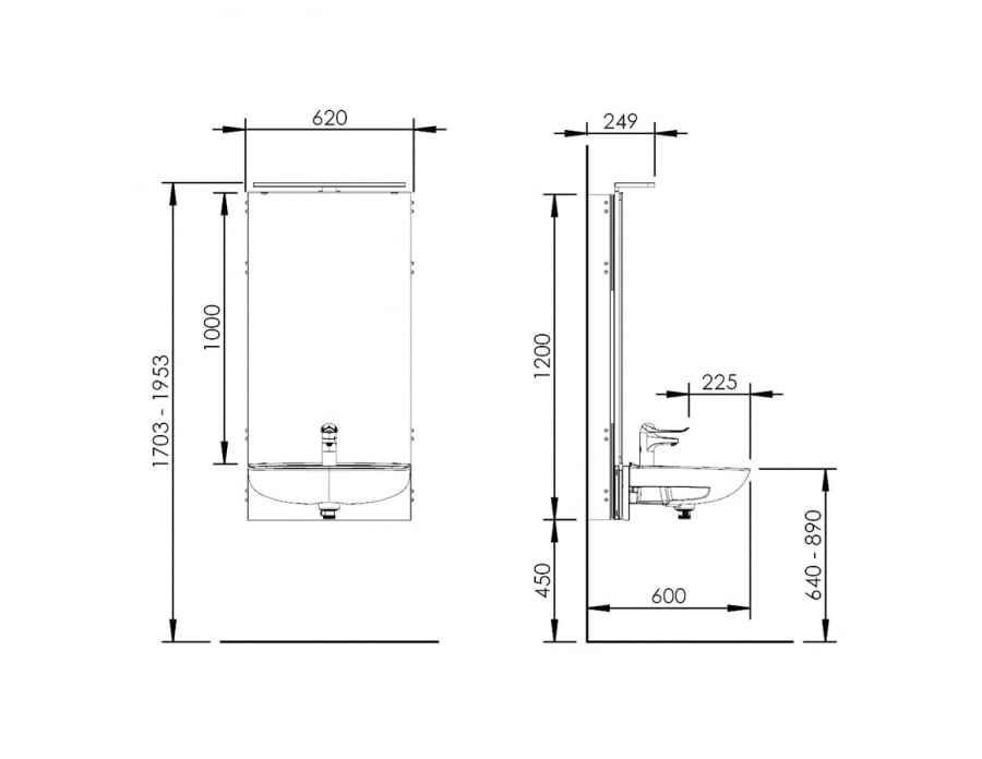 Basicline 433-11 - Elektrische wastafellift - Afbeelding 5