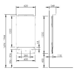 Basicline 433-0 - Elektrische wastafellift - Afbeelding 5