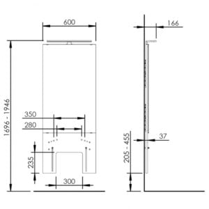 Basicline 401-1 - Handmatige wastafellift