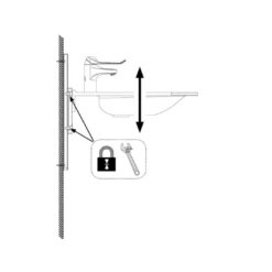 Basicline 403-1 - Handmatige wastafellift - Afbeelding 3