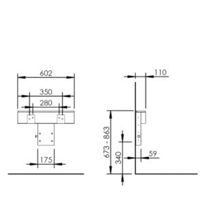 Basicline 406-1 - Handmatige wastafellift