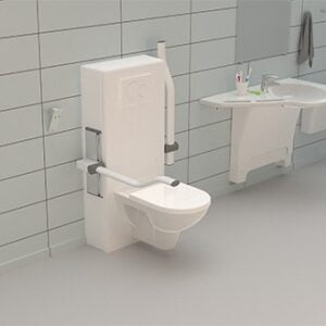 Hoog-laag toilet - Achterwand toiletlift (verticaal) | sta op toilet