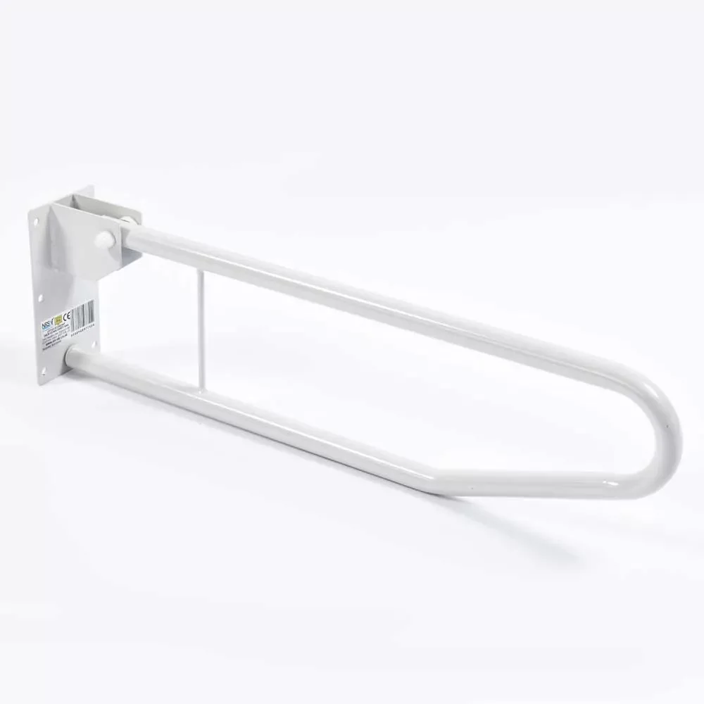 Toiletbeugel opklapbaar - Toiletsteun wandbeugel wit (70 cm) - Afbeelding 2