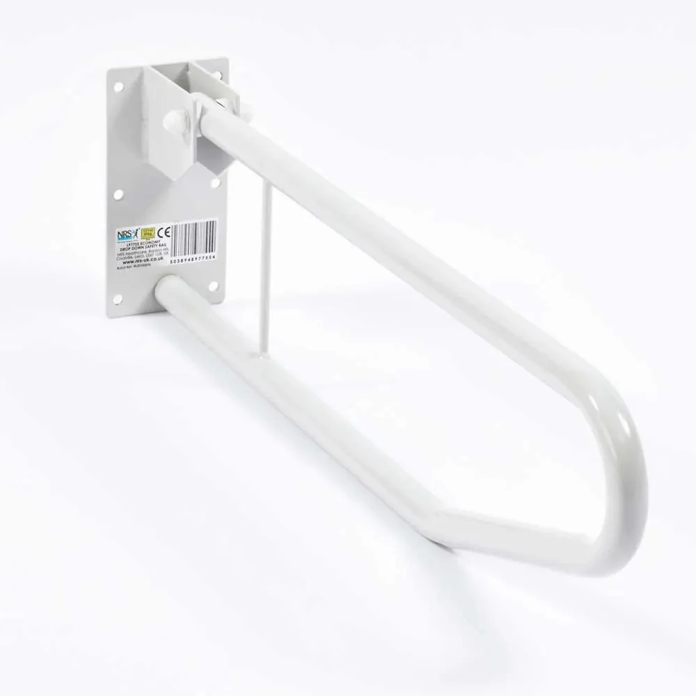 Toiletbeugel opklapbaar - Toiletsteun wandbeugel wit (70 cm) - Afbeelding 3