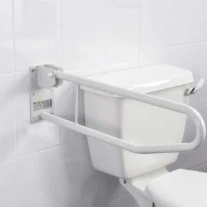 Toiletbeugel opklapbaar - Toiletsteun wandbeugel wit (70 cm)