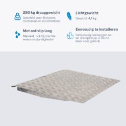 Drempelhulp 7 t/m 15 cm Heavy duty - aluminium - Afbeelding 3