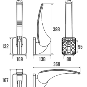 Armsteun voor douche stoel - 3 kleuren