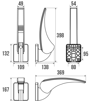 Armsteun voor douche stoel - 3 kleuren