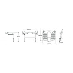 Alternative view of Douchezitje opklapbaar U-vorm - 58cm breed
