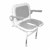 Douchezitje U-vorm met rug- en armleuningen - 58cm breed