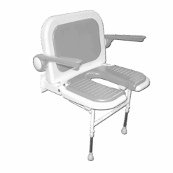 Douchezitje U-vorm met rug- en armleuningen - 58cm breed