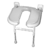 Douchezitje opklapbaar U-vorm - 46cm Breed