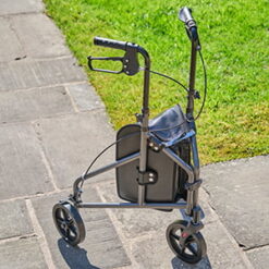 3 wiel rollator - aluminium - zilver - Afbeelding 2