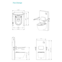 Elektrische toiletlift met ingebouwd toilet - Afbeelding 5
