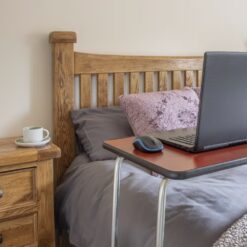 Verstelbare Bedtafel Op Wielen - Bruin - Afbeelding 5