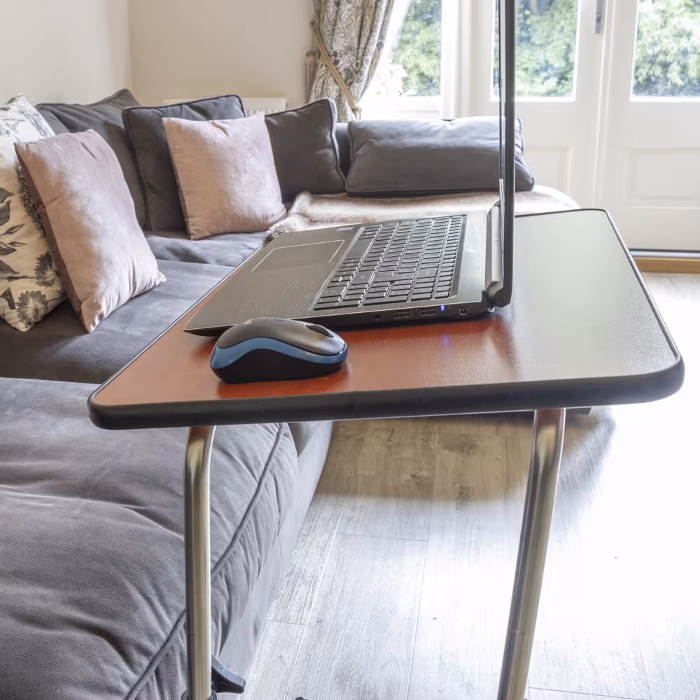 Verstelbare Bedtafel Op Wielen - Bruin - Afbeelding 6