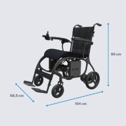 Lichtgewicht opvouwbare elektrische rolstoel - 12,5 kg - Carbon - Afbeelding 6