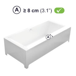 Badrandbeugel van 49,5 cm hoog - tot 95 kg - Afbeelding 7
