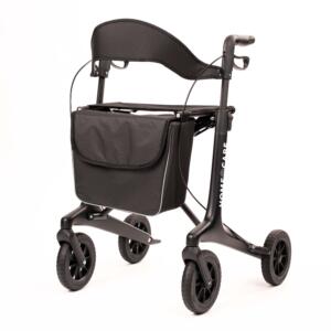 Homecare premium lichtgewicht 5,4 kg - carbon rollator - 150 kg draaggewicht - Opvouwbaar - zwart