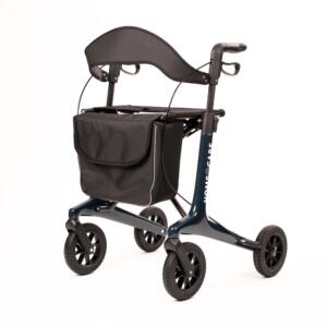 Homecare premium lichtgewicht 5,4 kg - carbon rollator - 150 kg draaggewicht - Opvouwbaar - blauw