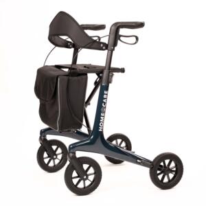 Homecare premium lichtgewicht 5,4 kg - carbon rollator - 150 kg draaggewicht - Opvouwbaar - blauw