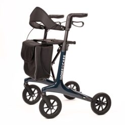 Homecare premium lichtgewicht 5,4 kg - carbon rollator - 150 kg draaggewicht - Opvouwbaar - blauw - Afbeelding 2