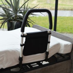 Luxe Bedbeugel / Bedsteun – Zwart met Zachte Handgrepen – Voor Veilig In- en Uitstappen - Afbeelding 5